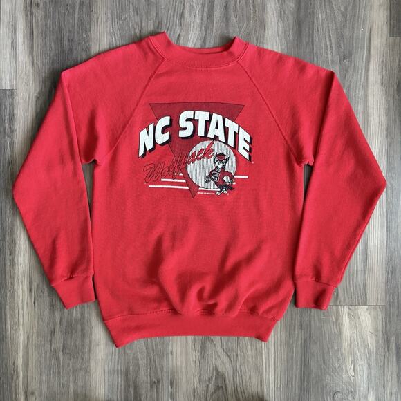 Vintage NC State Wolfpack Crewneck Sweatshirt Women's Size S 1980s Carolina - Picture 1 of 6
